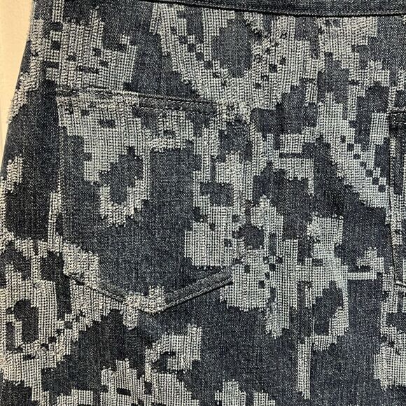 Rag & Bone Marina Textured Blue Indigo‎ Wrap Denim Mini Skirt Size 6 - Picture 9 of 13